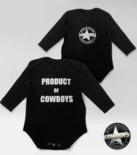Load image into Gallery viewer, Product of Cowboys Baby Onesie