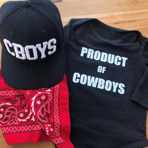 Product of Cowboys Baby Onesie